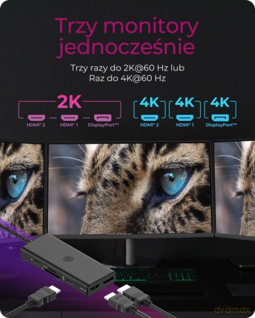 Stacja dokująca IB-DK4011-CPD 9in1,HDMI,DP,CR,TYPE-C