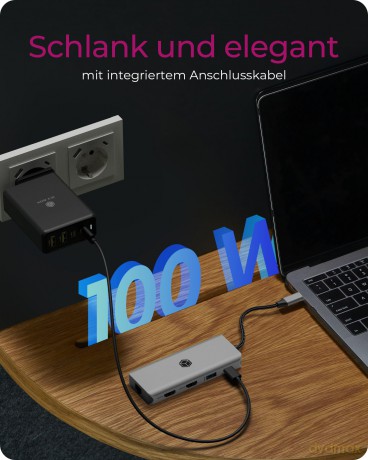 Stacja dokująca IB-DK4012-CPD 9w1, 2x HDMI, 4K60Hz, 3xUSB, 100W PD,LAN, Czytnik kart