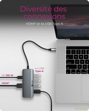 Stacja dokująca IB-DK4022a-CPD 6w1, HDMI,USB,PD