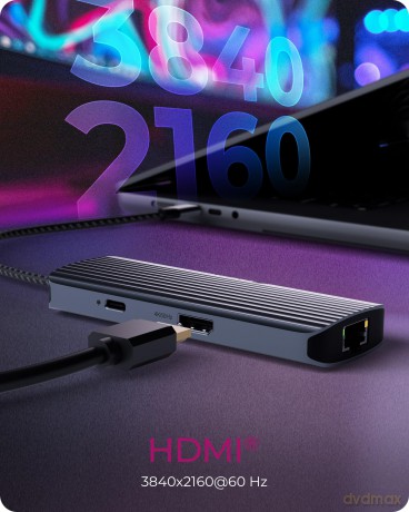 Stacja dokująca IB-DK4034a-CPD 6w1, HDMI,USB,PD,LAN