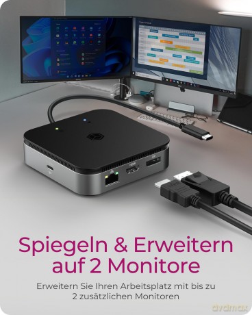 Stacja dokująca IB-DK408-C41 7w1,HDMI, DP,USB,LAN