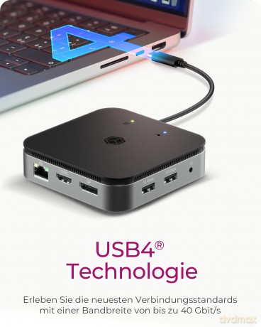 Stacja dokująca IB-DK408-C41 7w1,HDMI, DP,USB,LAN