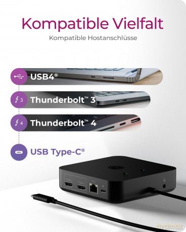 Stacja dokująca IB-DK4090-C 12w1, 3x HDMI,LAN,USB, PD do 100W