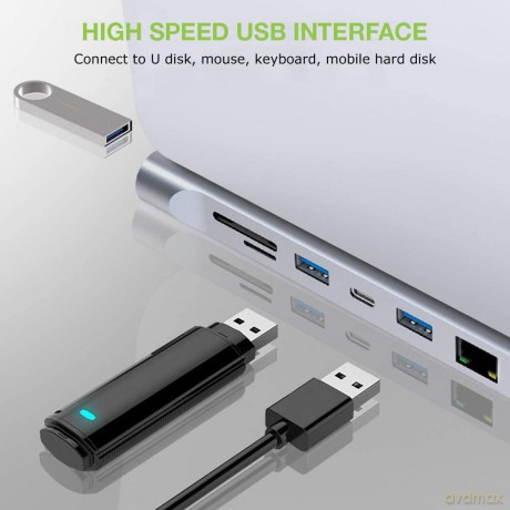 Stacja dokująca notebook USB-C na HDMI/DP/VGA/USB-A/RJ45/SD/USB-C PD