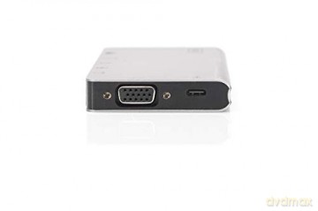 Stacja dokująca podróżna USB Typ C, 8 portów 4K, HDMI, VGA, USB3.0, RJ45, microSD, SD/MMC, srebrna