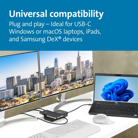 Stacja dokująca SD1700p USB-C Dual 4K portable Qi