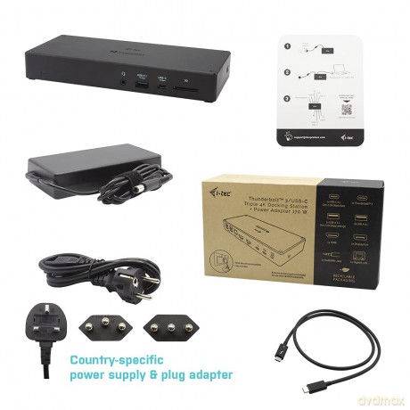 Stacja dokująca Thunderbolt 3 3x Display Docking Station + Power Delivery 96W