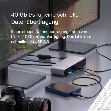 Stacja dokująca Thunderbolt 4 8K USB/C USB/A HDMI SD GbE Mac/PC Stacja dokujaca