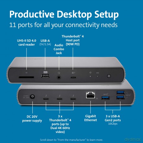 Stacja dokująca Thunderbolt 4 Dual 4K 90W Power Delivery