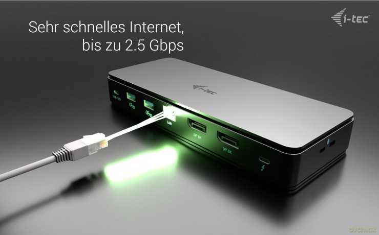 Stacja dokująca Thunderbolt4 2x Display Docking Station Gen3 7x USB, 2.5 GLAN PowerDelivery 92 W kabel TB4 1m