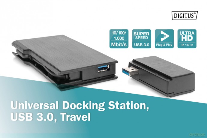 Stacja dokująca USB 3.0 Typ A, 7-portów, 4K 30Hz, HDMI, VGA, 2x USB 3.0, SD microSD, RJ45