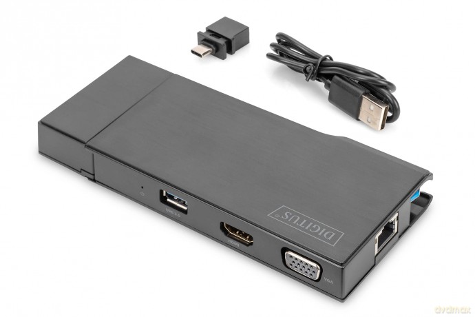 Stacja dokująca USB 3.0 Typ A, 7-portów, 4K 30Hz, HDMI, VGA, 2x USB 3.0, SD microSD, RJ45