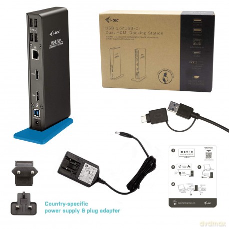 Stacja dokująca USB 3.0/USB-C Dual HDMI Docking Station