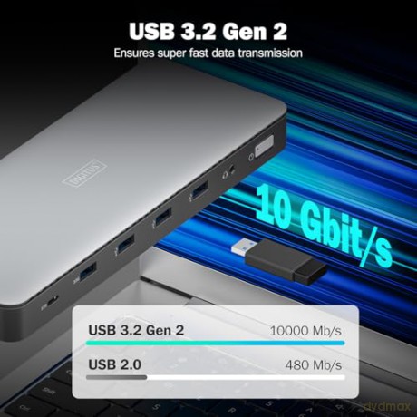 Stacja dokująca USB Typ C 13-portów 3x HDMI 2x DisplayPort 4K/60Hz DC-Jack 150W