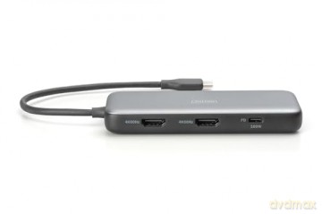Stacja dokująca USB Typ C 8-portów 2x HDMI 4K/60Hz PD 3.0