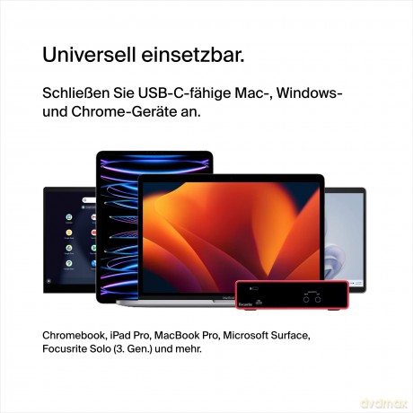 Stacja dokująca USB-C do 4xUSB-C czarny