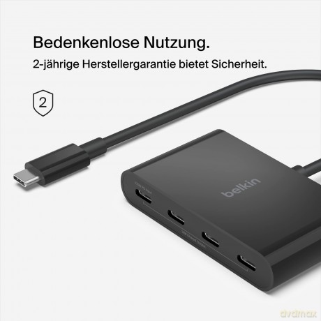 Stacja dokująca USB-C do 4xUSB-C czarny