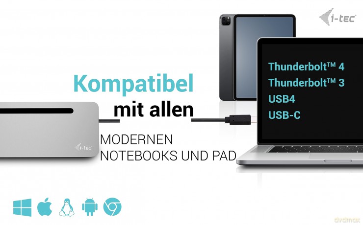 Stacja dokująca USB-C Metal Ergonomic 4K 3x Display Docking Station PD 100W