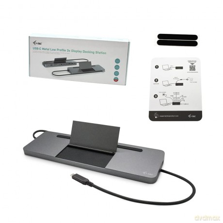 Stacja dokująca USB-C Metal Ergonomic 4K 3x Display Docking Station Power Delivery 85 W