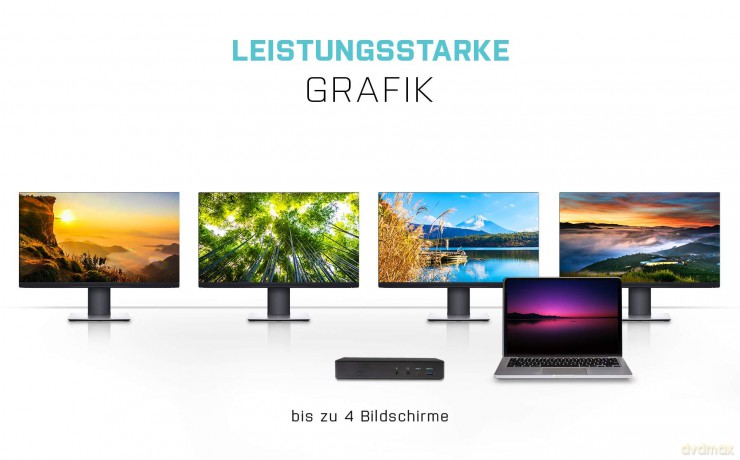 Stacja dokująca USB-C Quattro Display Docking Station Power Delivery 85 W
