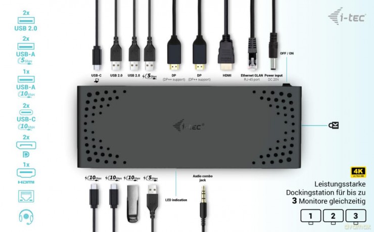 Stacja dokująca USB-C Triple Display Docking Station Gen 2 + Power Delivery 1000W