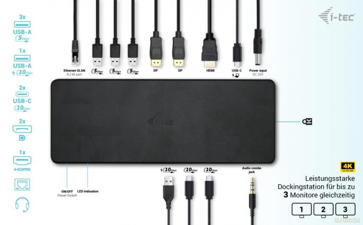 Stacja dokująca USB-C Triple Display Docking Station Gen 2 Pro + Power Delivery 100W