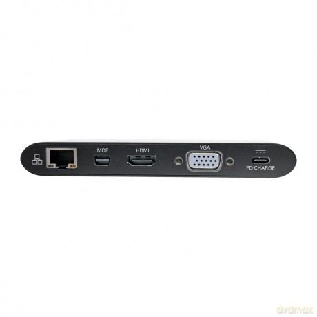 Stacja dokująca USB-C, podwójny wyświetlacz 4K HDMI/mDP, VGA, USB 3.2 Gen 1, koncentrator USB-A/C, GbE, karta pamięci, ładowanie PD 100 W