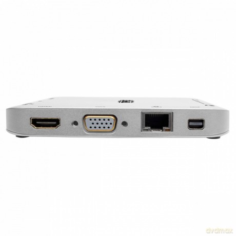 Stacja dokująca USB-C, podwójny wyświetlacz 4K HDMI/mDP, VGA, USB 3.2 Gen 1, koncentrator USB-A/C, GbE, ładowanie PD 60 W U442-DOCK2-S