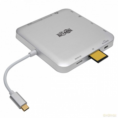 Stacja dokująca USB-C, podwójny wyświetlacz 4K HDMI/mDP, VGA, USB 3.2 Gen 1, koncentrator USB-A/C, GbE, ładowanie PD 60 W U442-DOCK2-S