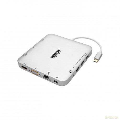 Stacja dokująca USB-C, podwójny wyświetlacz 4K HDMI/mDP, VGA, USB 3.2 Gen 1, koncentrator USB-A/C, GbE, ładowanie PD 60 W U442-DOCK2-S
