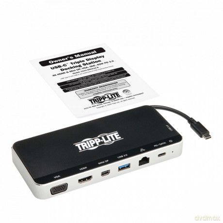 Stacja dokująca USB, potrójny wyświetlacz 4K HDMI i mDP, VGA, USB 3.2 Gen 1, koncentrator USB-A/C, GbE, ładowanie PD 60W U442-DOCK16-B