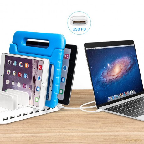 Stacja ładująca 10 x USB 160 W, QC3.0, USB-C, Y-2190