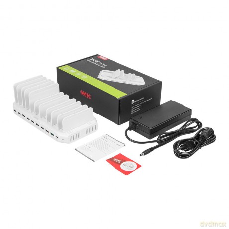 Stacja ładująca 10 x USB 160 W, QC3.0, USB-C, Y-2190