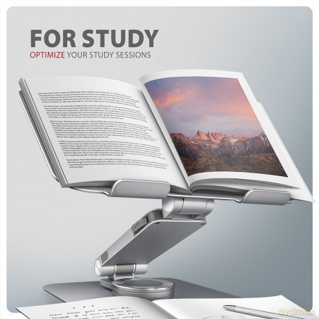 STND-LR Podstawa do laptopów aluminiowa 10-16" regulowane kąty nachylenia, obrót o 360 stopni