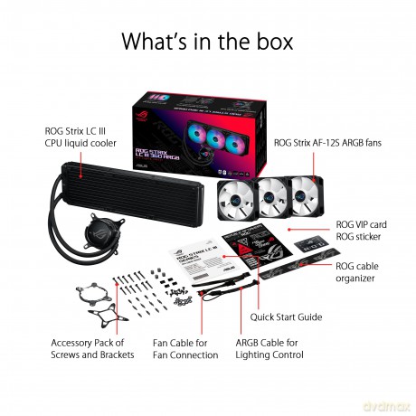System chłodzenia ROG Strix LC III 360 LCD/3x120mm/ARGB/Czarny