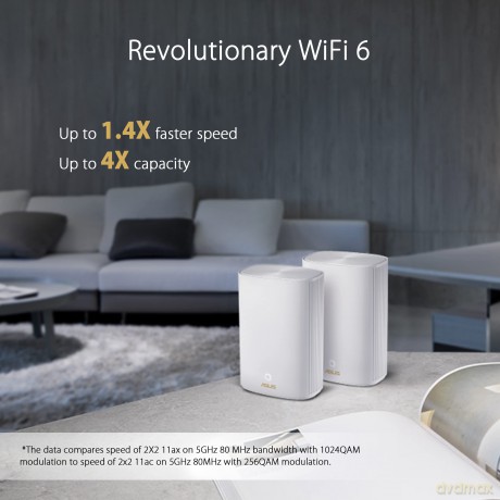 System WiFi 6 ZenWiFi XP4 AX1800 1-pack biały