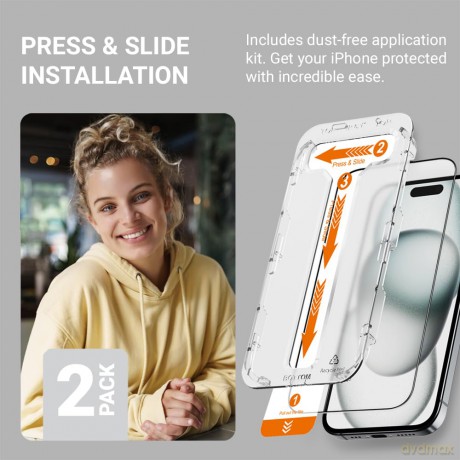 Szkło hartowane EasyShield 2-Pack - iPhone 15 Pro (2 sztuki)