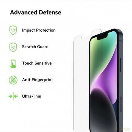 Szkło hartowane ScreenForce do iPhone 13/13 Pro/14, anty-mikrobiologiczne