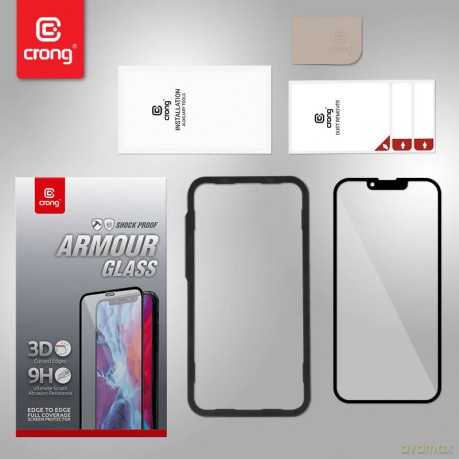 Szkło ochronne Anti-Bacterial 3D Armour Glass iPhone 13 mini z ramką instalacyjną