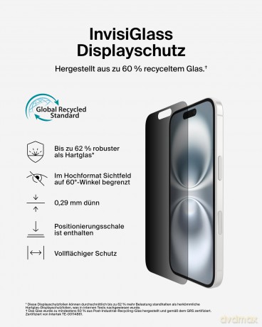 Szkło ochronne ScreenForce Invisiglass Privacy iP 16/15/14Pro