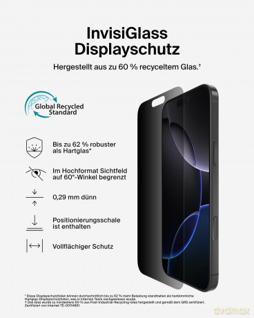Szkło ochronne ScreenForce Invisiglass Privacy iPhone 16pro Max