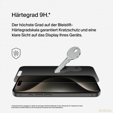 Szkło ochronne ScreenForce UltraFlass Privacy filter iPhone 15 Pro