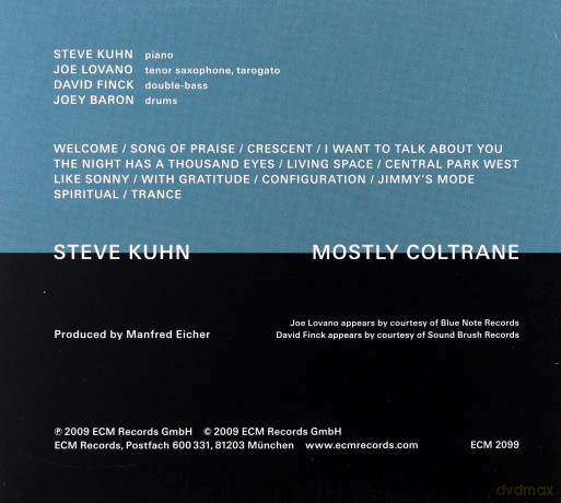 Steve Kuhn: Mostly Coltrane [CD]
