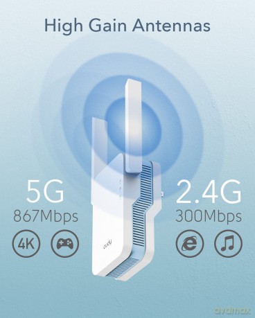 Wzmacniacz sygnału WiFi RE1200 Mesh AC1200