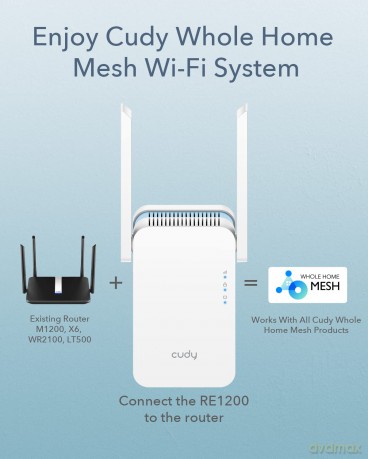 Wzmacniacz sygnału WiFi RE1200 Mesh AC1200