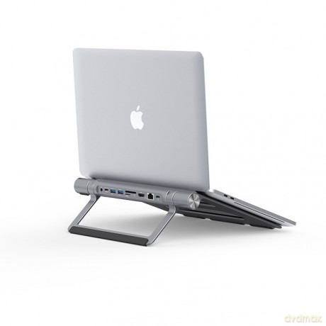 Zestaw stacja dokująca + podstawka Metal Cooling Pad for notebooks (up-to 15.6) with USB-C Docking Station (Power Delivery 100 W)