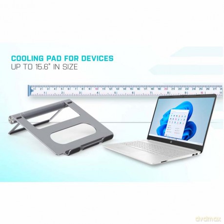 Zestaw stacja dokująca + podstawka Metal Cooling Pad for notebooks (up-to 15.6) with USB-C Docking Station (Power Delivery 100 W)