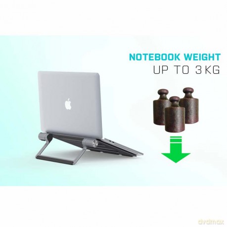 Zestaw stacja dokująca + podstawka Metal Cooling Pad for notebooks (up-to 15.6) with USB-C Docking Station (Power Delivery 100 W)