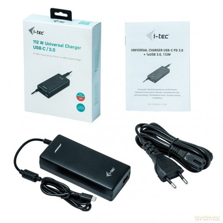 Zestaw Stacja dokująca USB-C Metal Ergonomic 4K 3x Display Power Delivery 85W + Zasilacz Uniwersalny 112 W