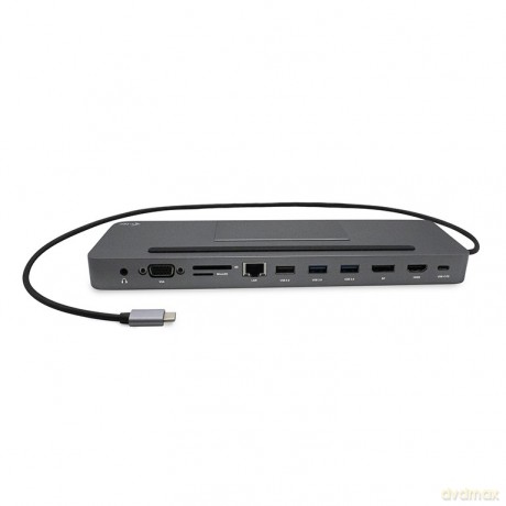Zestaw Stacja dokująca USB-C Metal Ergonomic 4K 3x Display Power Delivery 85W + Zasilacz Uniwersalny 112 W